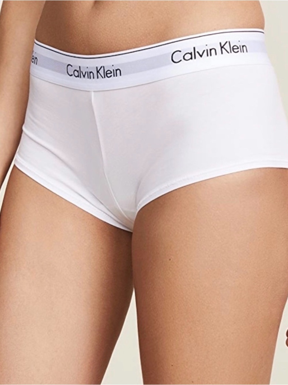 Calvin Klein White BoyShorts NWT